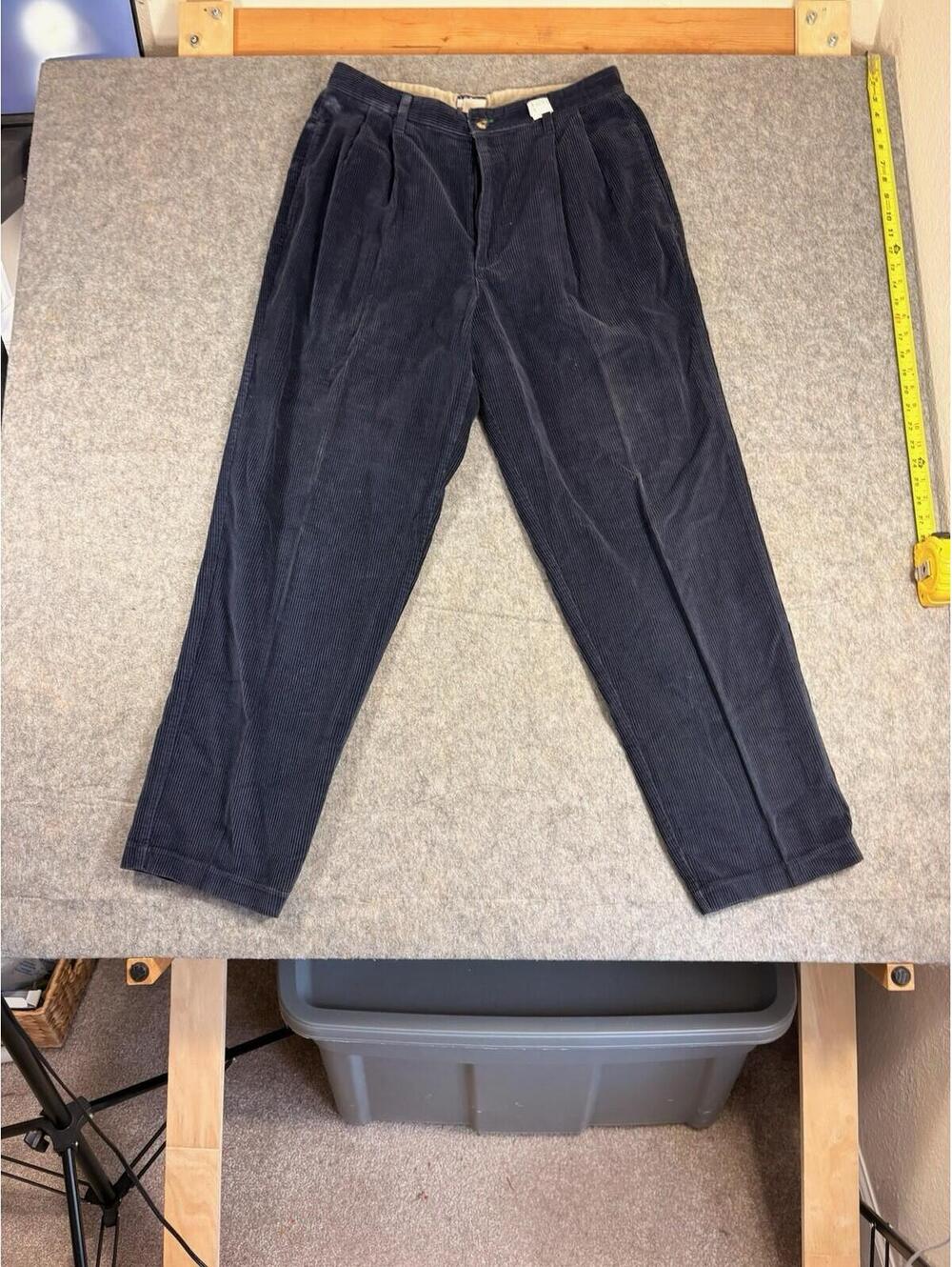 Vintage 90s Tommy Hilfiger Corduroy Pants Baggy Wide Leg trousers 34x31 skater